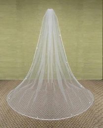 2019 Selling New White Ivory Long One Layer Tulle Wedding Veils Matched Comb Crystals Wedding Bridal Accessories A069903991