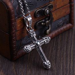 Pendants Genuine S925 Sterling Silver Pendants for Women Men New Fashion Christ Jesus Cross Pure Argentum Religious Jewelry Free Shipping