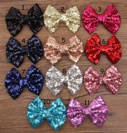 Hair Accessories DIY Big Sequins Bows On Alligator CLIP Children Bling Bow Clips Baby Hairclip Girl 400pcs/lot