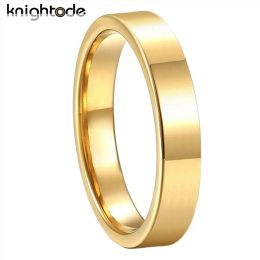 Bands 4mm Women High Quality Tungsten Wedding Bands Engagement Little Fnger Ring Flat Polished Comfort Fit