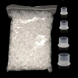 Blade 1000pcs Plastic Tattoo Ink Cups Caps 17mm 14mm 11mm Clear Self Standing Ink Caps Tattoo Pigment Cups Supply for Ink