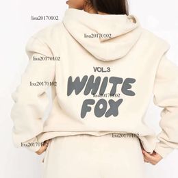 Set di tute firmate con cappuccio Fox bianco Due pezzi Abbigliamento donna Set di abbigliamento Pullover sportivo a maniche lunghe Tute con cappuccio Primavera Autunno Inverno Regalo