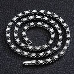 Vendita calda ghiacciata 4mm diamante Moissanite catena da tennis collana braccialetto donna uomo gioielli hip hop placcati in oro