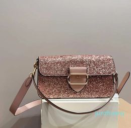 Designer -Glitter designer bag woman luxury handbag Party underarm evening lady shoulder crossbody square tote bag wallet 2024