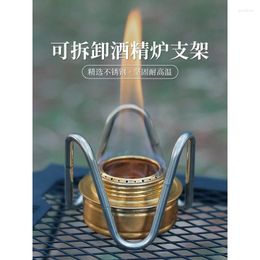 Storage Bags Outdoor Alcohol Stove Bracket Stainless Steel Removable Portable Creative Camping Accessories