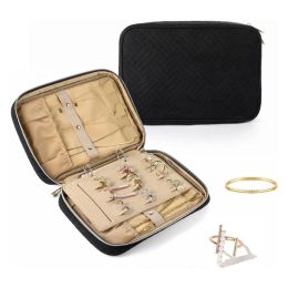 Rings Jewelry Travel OrganizerCase Jewelry Storage Book Ring Binder Jewelry Bag Booklet Zipper Pouch Bag for Necklace Earring