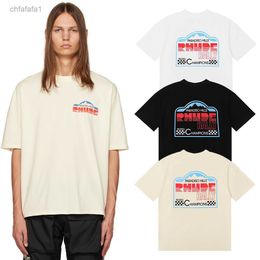 Designer rhude T shirt mens 2024 Summer New Product Meichao Rhude Gathering Wild Speed Racing Commemorative Short Sleeved Tshirt for Mens and Womens Large Size GGXR