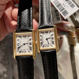 designer watch his and her watch set vintage tank watches tank must watch Sapphire square pointed crown rectangle quartz watch stainless steel gift for couple