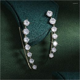 Stud Earrings Masa Ear Clip Bone Korean Style Single Row Seven Star Earring Personality Sweet Girl For Women Drop Delivery Jewellery Ot5Us