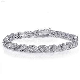 Fashion 925 Sterling Silver Diamond Tennis Bracelet Jewellery