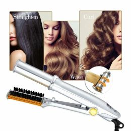 Irons Hair Curler 3 Barrel Magic Curling Wand Hair Waver Iron Wand Tourmaline Titanium Coated Hair Curler Stick 360 Degree Curler