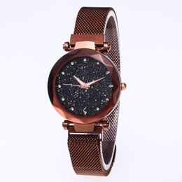 High Grade Diamond Starry Sky Beautiful Quartz Womens Watch Ladies Watches Fahsion Woman Casual Wristwatches276z