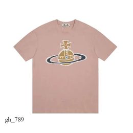 DUYOU Men's Spray Orb T-shirt Vivienne West Wood T-shirt Brand Clothing Men Women Summer T Shirt with Letters Cotton Jersey High Quality Tops 78176 431