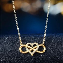 Pendants Real 18K Gold Heart Pendant Long Necklace for Elegant Women Moissanit Jewellery Female Chains Accessories Couple Wedding New In