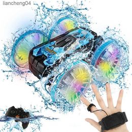 Electric/RC Car Amphibious Remote Control Car RC Stunt Car Vehicle Double-sided Flip Driving Drift Wheel Light Outdoor Toys for Boys Childrens