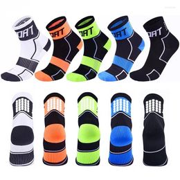 Sports Socks Reflective Cycling Women Men Quick Dry Breathable Night Riding Professional Fitness Gym Running Outdoor