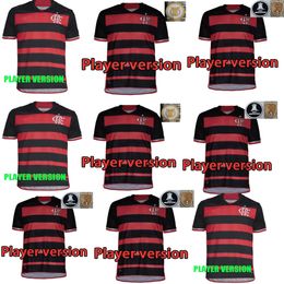 24/25 Flamengo soccer jerseys 2024 2025 football shirts men sets kit camisa de futebol long sleeve PEDRO DIEGO GERSON GABI LORRAN PULGAR player version