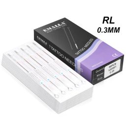 Needles EMALLA 50PCS Professional 0.30mm Tattoo Needles 3RL 5RL 7RL 9RL 11RL 13RL 14RL Size Disposable Assorted Sterile Tattoo Needles