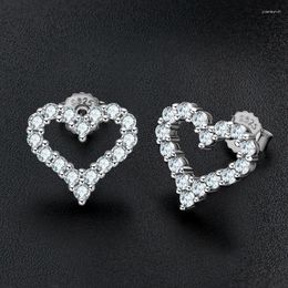 Stud Earrings Real Moissanite Diamond For Women S925 Sterling Silver White Gold Plated Earring Ear Studs Fine Jewelry Gift