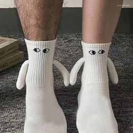 Men's Socks Man With Fingers Cartoon That Are Given The Hand Ins Magnet For Men Magnetic Stockings Funny Couple Soc