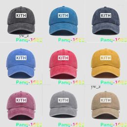 Ball Caps Classic White Box Logo KITH Baseball Men Women High Quality Sunshade Adjustable Canvas Sports Hats kith 8191