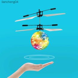 Electric/RC Aircraft Flying Luminous Ball RC Kids Flying Ball Anti-stress Drone Helicopter Infrared Induction Aircraft Remote Control Toys Gifts