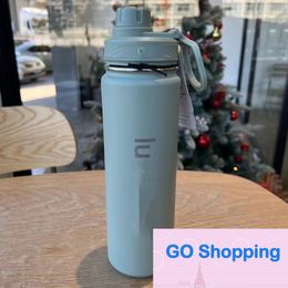 Quatily Sports Water Bottle Outdoor Large Capacity Stainless Steel Frosted Portable Insulated Water Cup Yoga Kettle 710