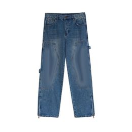 Mens purple classic nigo designer Tassel damaged denim Hole pants Slim fit jeans