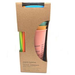 24 oz color-changing sports field cup 5 kinds of color-changing cups reusable plastic cups color-changing cups plastic cups wit224u