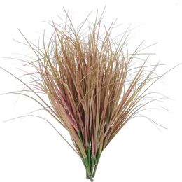 Decorative Flowers 12 Pcs Artificial Green Stem Fake Plants Grass Decorations Simulation Props Home Plastic Model Adornments