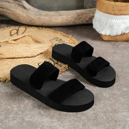 Slippers Summer Women Shoes Thick-Soled Bath Beach Flip Flops Anti Slip Ladies Slides Outdoor Pantuflas Mujer