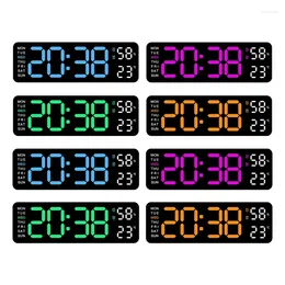 Wall Clocks 9Inch Modern Digital Clock Large Display 2 Alarms Optional Light Colors