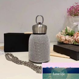 Small Chubby Ding Vacuum Cup Portable Stainless Steel Vacuum Cup Cute Water Cups Diamond-Embedded Mini Big Belly Cups HIgh-end