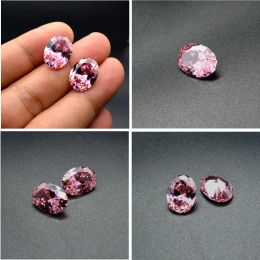 Beads Oval Shaped Color Cubic Zirconia Loose Gemstone Pink/Yellow/Lavender/Violet/Amethyst/Garnet/Peridot/Champagne For Jewelry Making