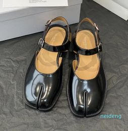 2024 Shoe Women Luxury Designer Sandal Half Casual Shoes Ballef Flat Leather Ankle Heel Slip On Boot Lambskin Calf Dance Size 35-40