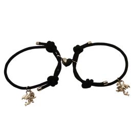 Bracelets 10Sets Adjustable Bracelet Heart Magnetic Clasps Dragon Pendants Fashion Jewelry