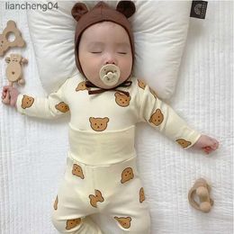 Clothing Sets 0-3T Newborn Kid Baby Boys Girls Clothes Set Long Sleeve Cotton Top and Pant Suit Pj Set Cute Sweet Sleepwear Pajamas Set Outfit