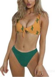 Costumi da bagno da donna firmati Bikini a vita alta Costume da bagno firmato Costume da bagno con nodo floreale Maillot De Bain Costume da bagno sexy a righe Costume da bagno Donna B5310 8