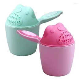 Bath Accessory Set Baby Shower Shampoo Cup Kids Cartoon Bathing Toys Bailer Spoons Washing Hair With Reusable Handle