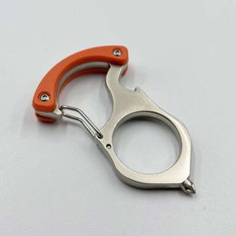 Blade Keychain Single Sharp Buckle Self-Defense Multifunctional Portable Finger Tiger Outdoor Car Window Breaker Legal 596694