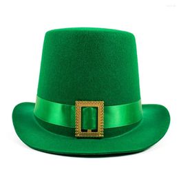Berets St Patrick Day Hat For Family Gathering Carnival Party Celebration Beard Holiday Props Headwear Green Shamrock Cowboy