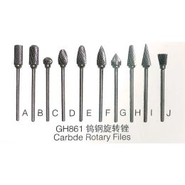 Equipments 10pcs 1/8" Tungsten Carbide cutter Rotary Burr Set CNC Engraving Bit 6mm tools for Jewellery making