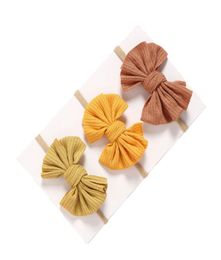 21 Colours Cute Bow Hairband Baby Girls Toddler Kids Elastic Headband Knotted Nylon Turban Head Wraps Skinny Bowknot Hair Accessor5940207