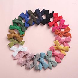 Hair Accessories 40pc/lot Born Corduroy Bows Headband Baby Bow Nylon Infant Fabric Elastic Headbands Girls Headwear