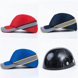 Helmet Bump Cap Work Safety Helmet With Reflective Stripe Summer Breathable Security Antiimpact Light Weight Helmets Protective Hat