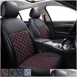 Car Seat Covers Ers Pu Leather Seats Cushions Not Moves Cushion Pads Non-Slide Accessories For F2 X36 Drop Delivery Automobiles Motorc Ot71Z