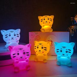 Night Lights Tiger Unicorn Cloud Moon Led Light Lamp Cute Animal Cartoon Nightlight For Baby Kids Room Bedside Living Nightlights