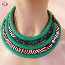 Torques BRW 2023 Ankara Fabric Necklaces Multilayered Handmade Jewellery Necklaces African Bib Statement Necklaces Tribal Jewellery WYX34