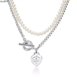 Designer Pendant Necklaces Family High Quality t Seiko Pendant New Beads Tiffanynet Ot Love Necklace with Diamond Sweater Chain Net Hot Pendant Necklaces Ztrg