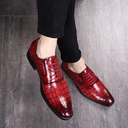 Dress Shoes Coiffeur Crocodile Men Formal Italian Designer Classic Fashion Office 2024 Plus Size 47 48
